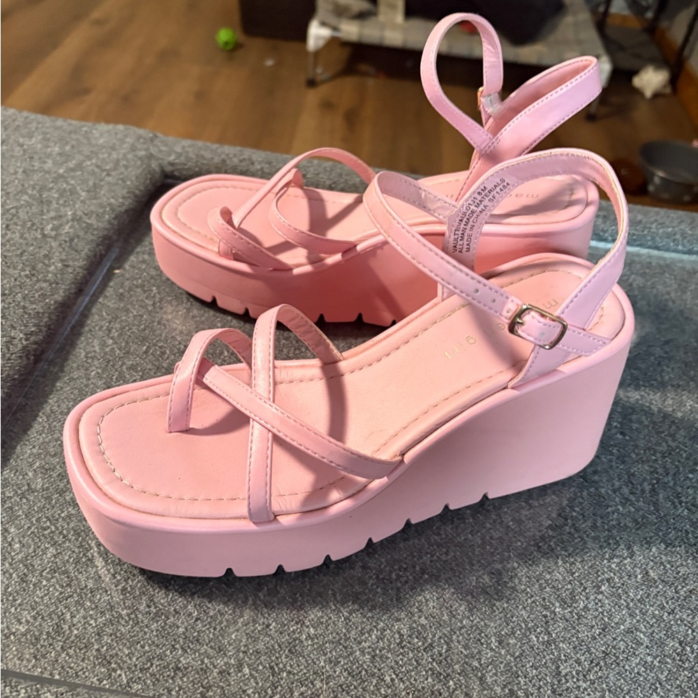 Madden Girl Light Pink Platform Sandals